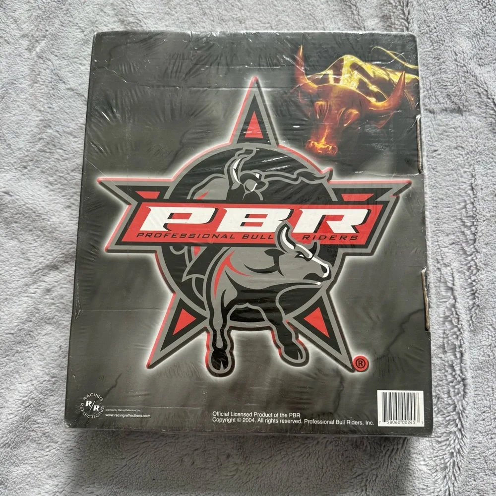 PBR Pandora’s‎ Box Wood Clock 2004 Racing Reflections Bull Rider NIB Sealed